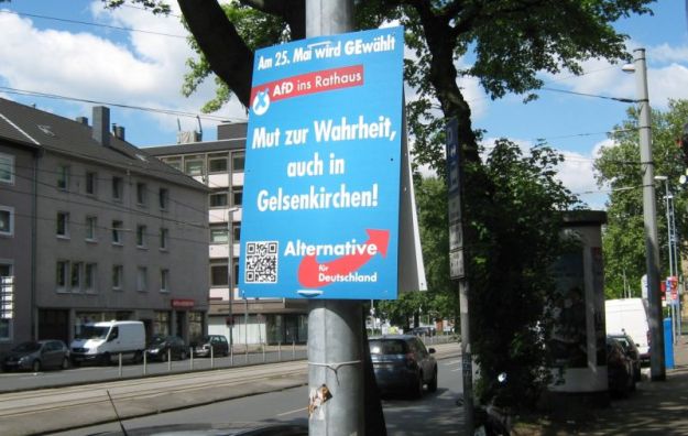 Wahlplakat der "Alternative für Deutschland" zur Kommunalwahl in Gelsenkirchen 2014